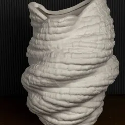Whispering Homes Decorative Ceramic Vase - White image 3