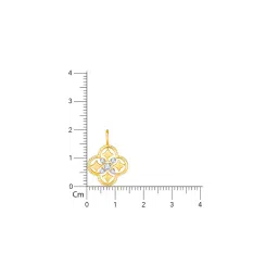 GIVA 14K Yellow Gold Ganesha Diamond Pendant,without chainfor Women image 4