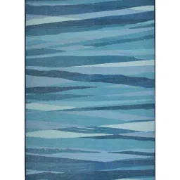 Presto Blue Polyester Washable Carpet image 2