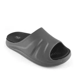 Red Tape Men's Dark Grey & Black Slides image 3