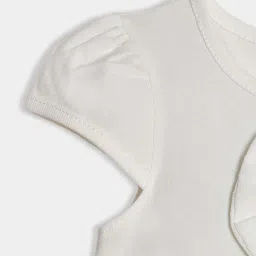 MiArcus Girls White Sequence Casual Dresses image 4