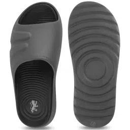 Red Tape Men's Dark Grey & Black Slides image 4