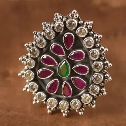 Jaypore Silver Zahra Statement Ring image 2