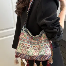 StyleCast Printed PU Structured Sling Bag-picture-14