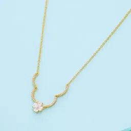 Kushal's Fashion Jewellery White Gold Trendy Necklace With Chain for Women-picture-32