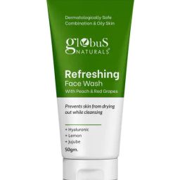 Globus Naturals Refreshing with Peach and Red Grapes Face Wash - 50 gm-picture-3