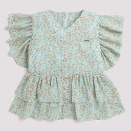 Tiny Girl Green Floral Print Top-picture-31