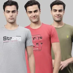 Vimal Jonney Multi Cotton Regular Fit Printed T-Shirt - Pack of 3-picture-22