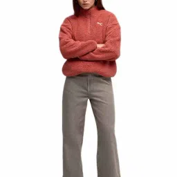 Puma Exotic Red Essentials Elevated Half-Zip Comfort fit Sweatshirt image 3