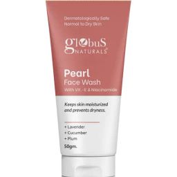 Globus Naturals Pearl with Vitamin E and Niacinamide Face Wash - 50 gm-picture-1