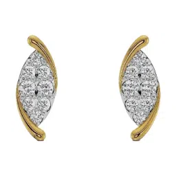 Emori 18k Yellow Gold & Diamond Radiant Glow Stud Earrings-picture-27