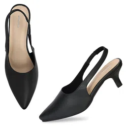 GRACECODE PU Work Kitten Pumps image 3