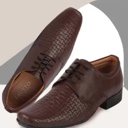 Fausto Men's Brown Derby Shoes-picture-27