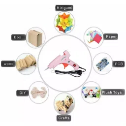 CRAFTYGUN 20 W Glue Gun with 9 Sticks ON OFF Switch & Indicator 7 mm Stick Diameter Pink, SH_(PINK)MINI-20WWT-9-ST image 3