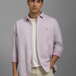 Louis Philippe Sport Men Slim Fit Textured Casual Cotton Shirt-image-71