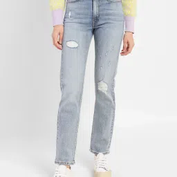 levi's Women's 70s Blue Flared Fit High Rise Jeans image 1