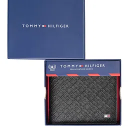 Tommy Hilfiger Men Geometric Textured Leather Two Fold Wallet image 1