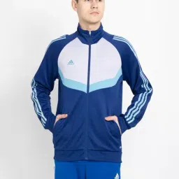 adidas Blue Regular Fit Tiro Sports Jacket-picture-33