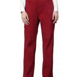 Global Republic Red Cotton Regular Fit Mid Rise Jeans-image-13