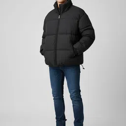 Mast & Harbour Men Faux Fur Trim Long Sleeve Leather Jacket-picture-28