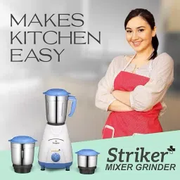 Stargaze 500 W Striker Mixer Grinder with 3 Jars White/Blue image 2