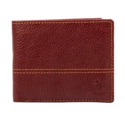 Kara Maroon Formal Leather Bi-Fold Wallet For Men-picture-10