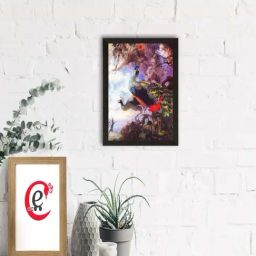 eCraftIndia Beautiful Peacock's Matt Textured UV Art Painting-picture-28