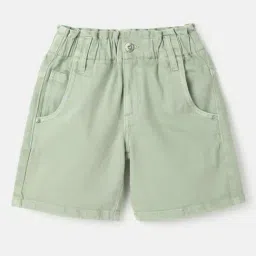 United Colors of Benetton Kids Light Green Solid Shorts-picture-15