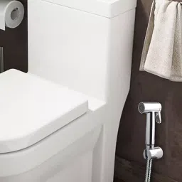 CLINTON Dolphin Health Faucet with Hose Pipe 1.5 m Stainless Steel, Rubber Chrome Finish (Pack of 2) image 5