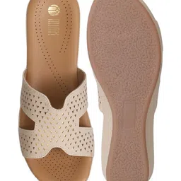 Minx Women Perforation Open Toe Laser Cuts Platform Heels Sandals image 3