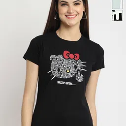 Tromko Women Pack of 3 Typography Printed Round Neck Cotton Regular Fit T-shirts-picture-20