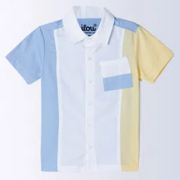 Milou Cotton Half Sleeves Colour Blocked Shirt - Multi Colour image 4