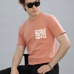 FALTU.CO Men Typography Printed Round Neck Pure Cotton Oversized T-shirt image 4