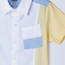 Milou Cotton Half Sleeves Colour Blocked Shirt - Multi Colour image 5