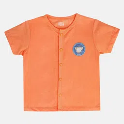 MINI KLUB Cotton Pack Of 3 Half Sleeves Sun & Ice Cream Printed Vests - Blue Yellow & Orange image 5