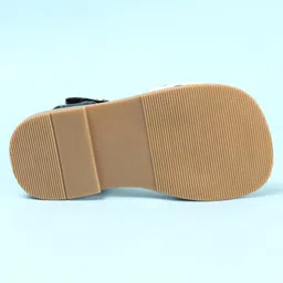 Oh! Pair Sandals with Buckle & Velcro Closure & Polka Dots Print -  Black image 5