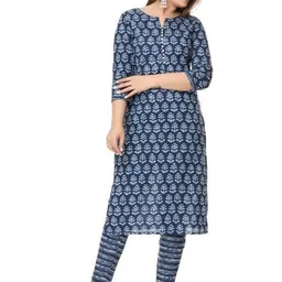 Miss & Chief Women Printed Regular Gotta Patti Pure Cotton Kurta with Churidar-picture-36