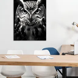 Craftnest creations Black Single Piece Canvas Birds and Animals Wall Paintings image 3