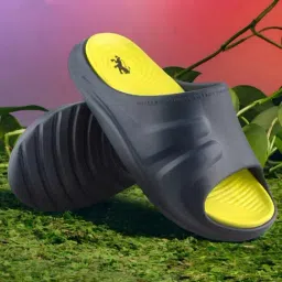 Red Tape Men's Navy & Lime Slides-picture-46