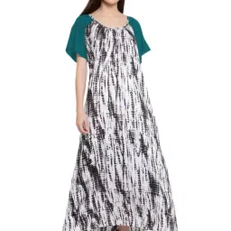 PATRORNA Black & White Printed Nighty-image-29
