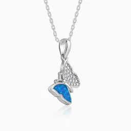 GIVA 925 Silver Classy Butterfly Pendant with Link Chain image 4