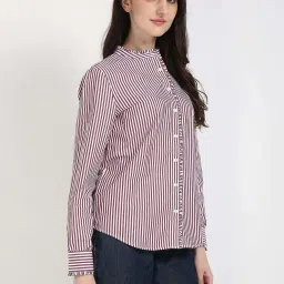 Tommy Hilfiger Rouge Cotton Regular Fit Striped Shirt image 4