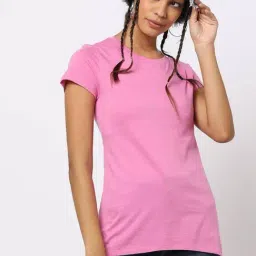 GAP Pink Solid T-Shirt-image-47
