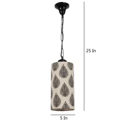 Tucasa TC-156 25 Inch Tropical Print Hanging Lights with Metal Base image 2
