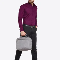 Hancock Purple Cotton Slim Fit Shirt image 4
