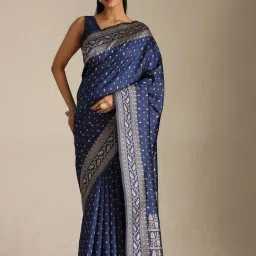 Soch Blue Other Woven Design Saree With Unstitched Blouse-picture-35