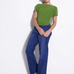 showoffff Showoff Green Regular Fit Tops image 4