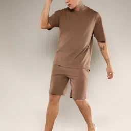 Campus Sutra Brown Regular Fit Co-Ord Set image 4
