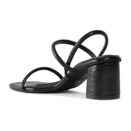 London Rag Women's Black Sling Back Sandals image 5