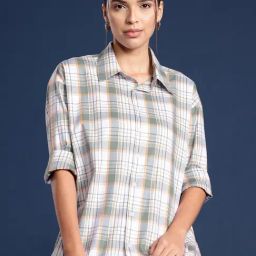Hancock White & Green Cotton Checks Shirt-picture-18